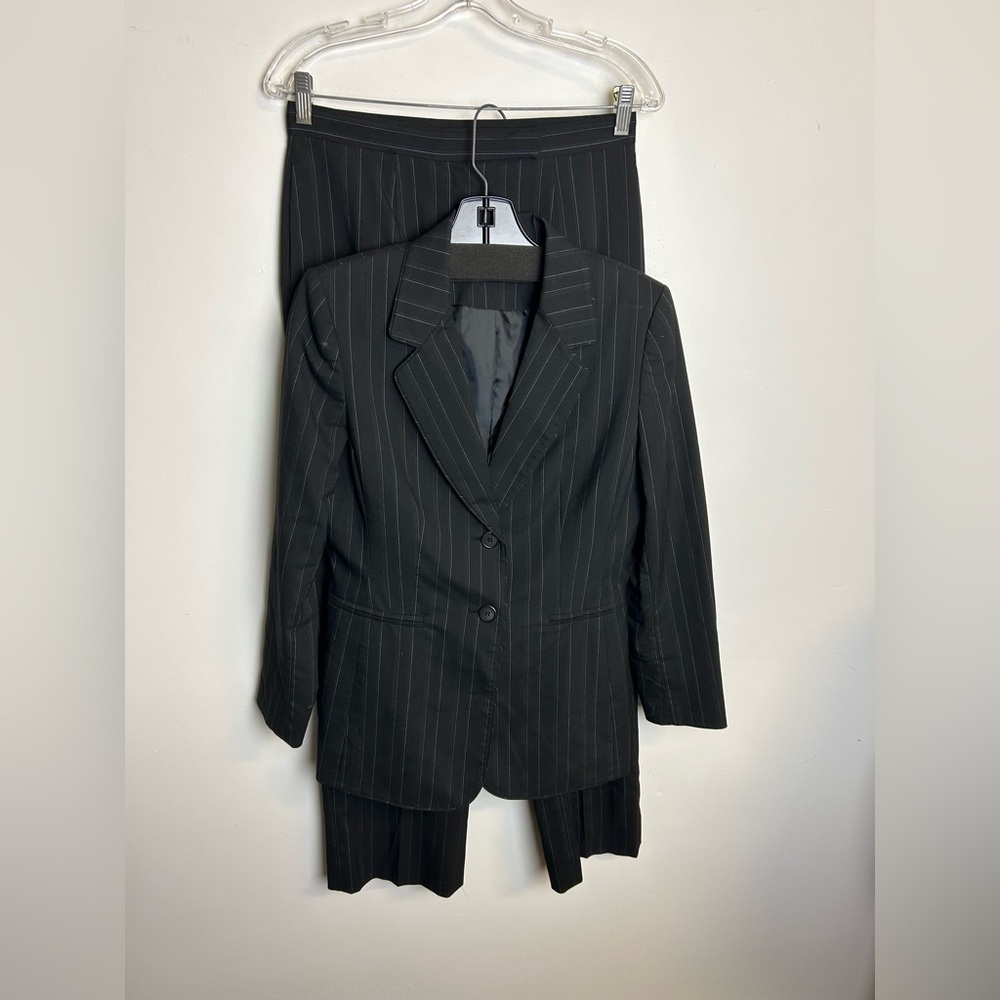 Kasper Pinstripe Blaze-Pants Set Size 6P Workwear Career office vintage